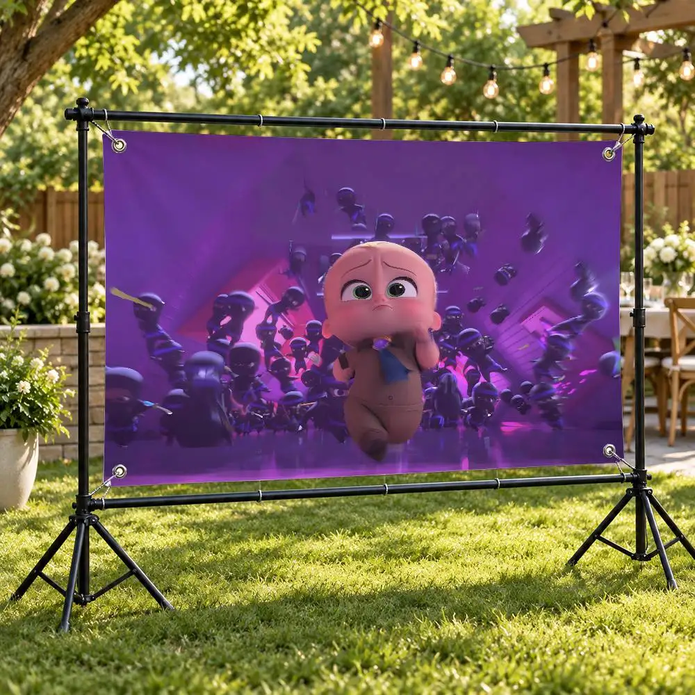 Animated Movie The Boss Baby Aesthetic Wall Tapestry Flag Printed Wall Hanging Living Room Party Outdoor Decor