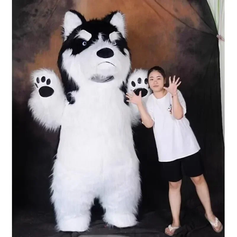 

Party Props 260cm Huge Inflatable Siberian Husky Dog Mascot Costume Fancy Dress Party Advertising Ceremony Animal Carnival Prop