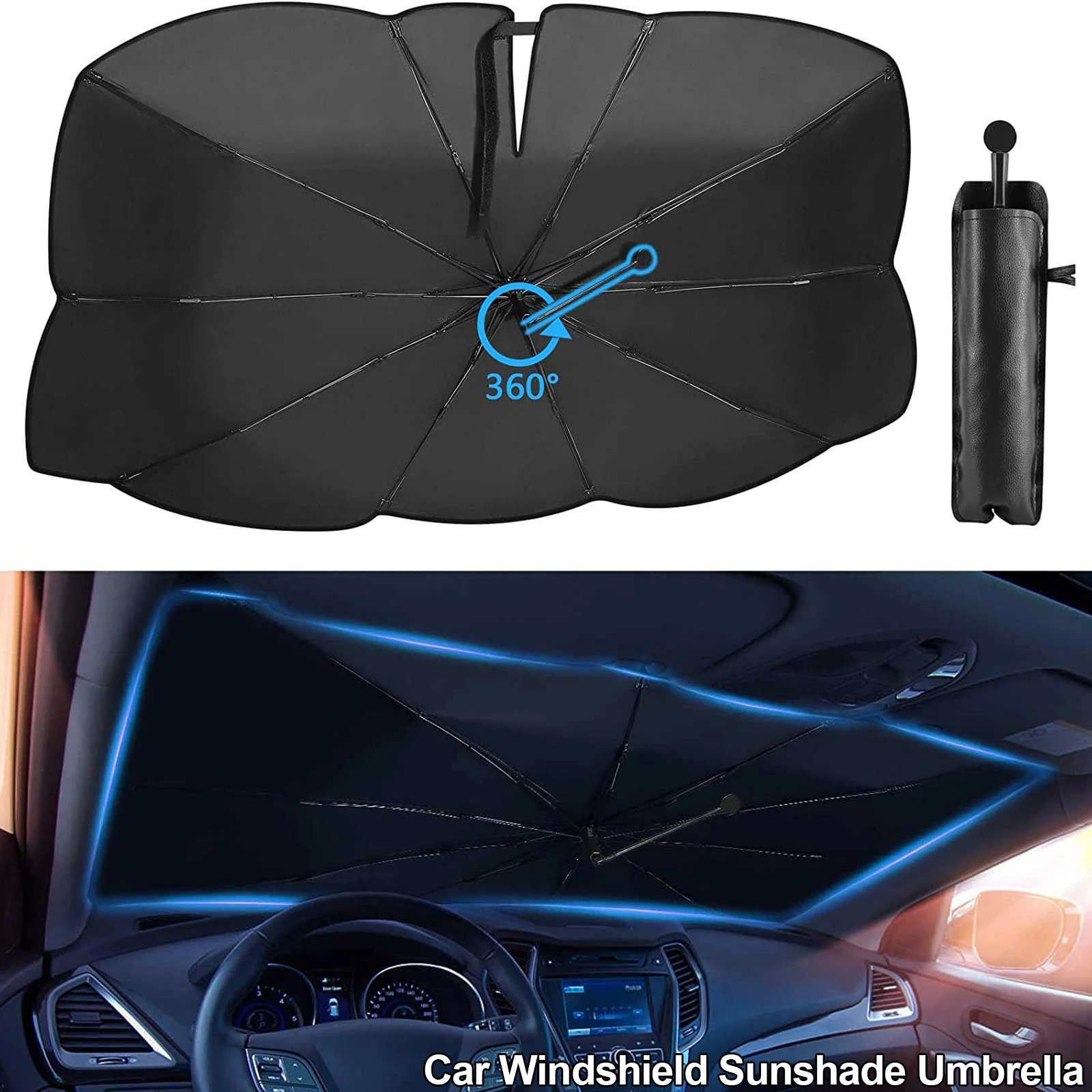 Car Windshield Sunshade Auto Windscreen Sun Shade Umbrella Universal Parasol Front Cover UV Ray Heat Sun Glare Block Protector