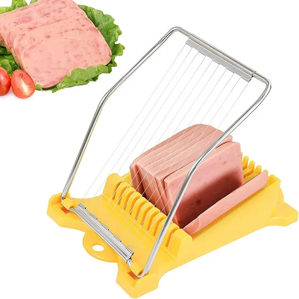 Affettatrice per carne da pranzo in acciaio inossidabile di alta qualità Gadget da cucina taglierina per uova durevole taglierina per frutta portatile multifunzione casa