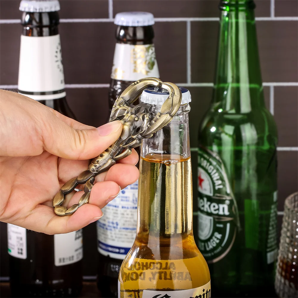 Schwarz/Grau Schwarz/Bronze Skorpion geformt Metall Openor Bier Geschenk Flaschenöffner kreative Küche Bar Zubehör Geburtstagsgeschenk – Detail 6