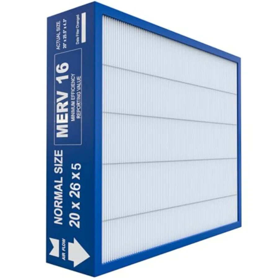 

20x26x5 MERV 16 Filter Replacement Compatible with Lennox X8788 and Pureair PCO20-28 Cleaner actual size: 20" x 25.5" x 4.3"