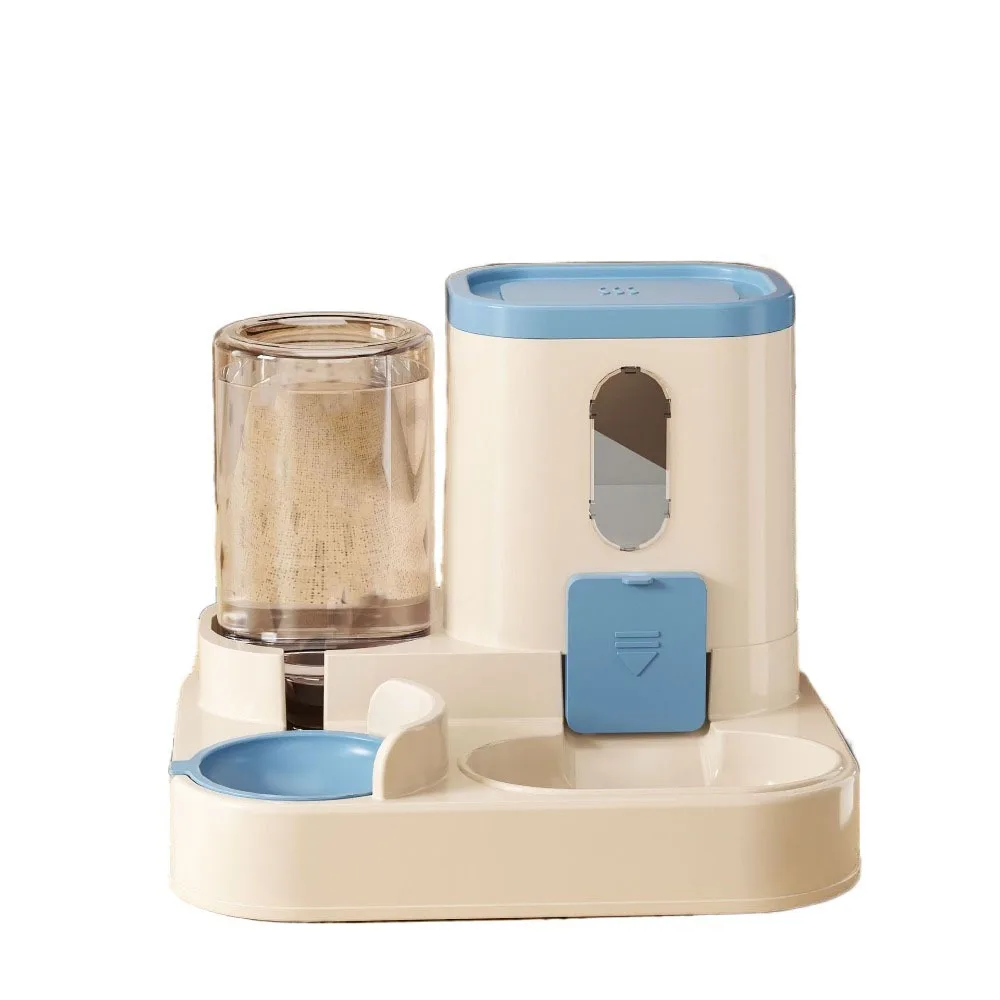 

Integrated Automatic Cat Water Feeder Large Capacity Detachable 2 in 1 Cat Food Dispenser Dry Wet Separation with Water Fountain