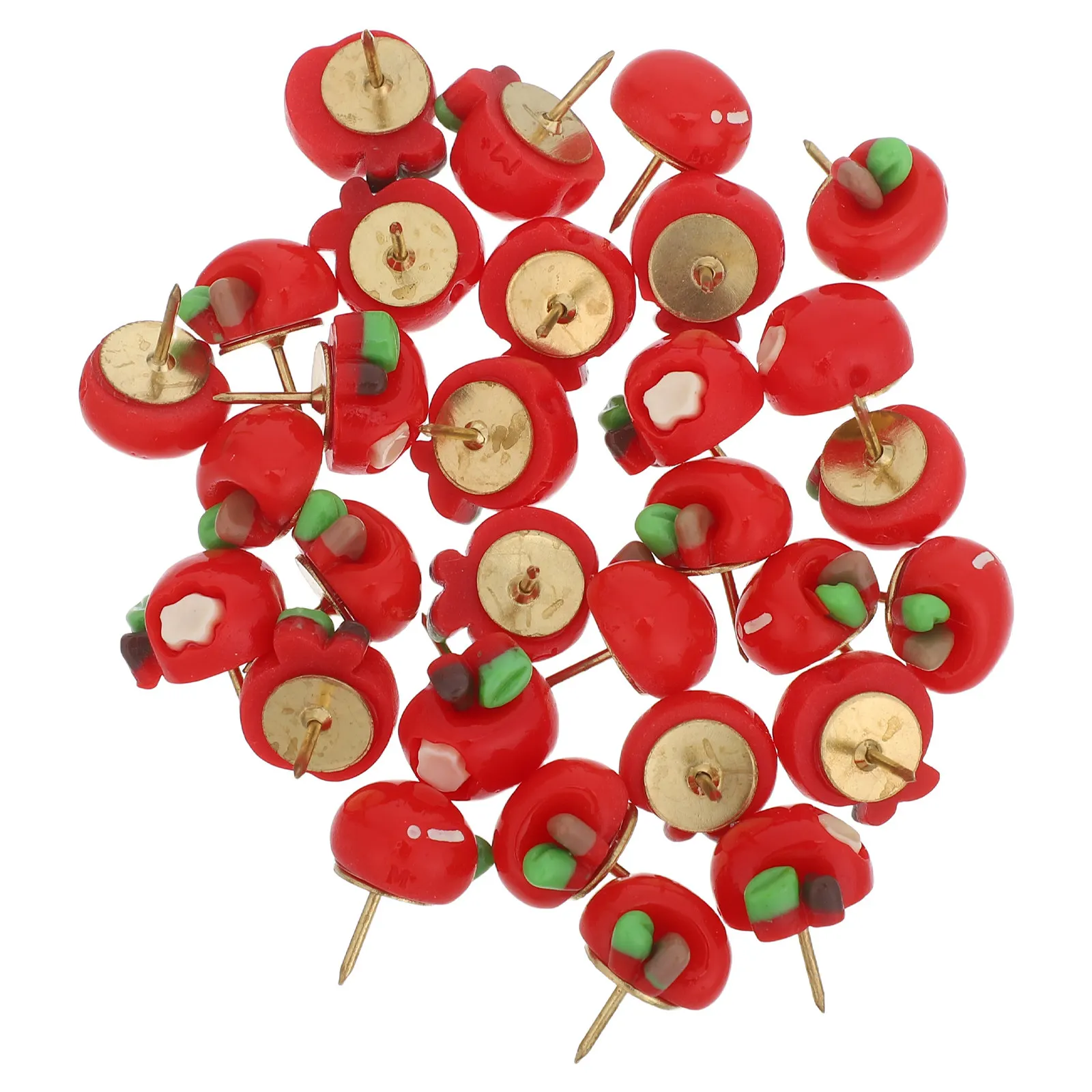 

30 шт. кнопок-гвоздиков с фруктовым дизайном, декоративные кнопки из смолы для пробковой доски, офисные настенные кнопки для фотографий и объявлений