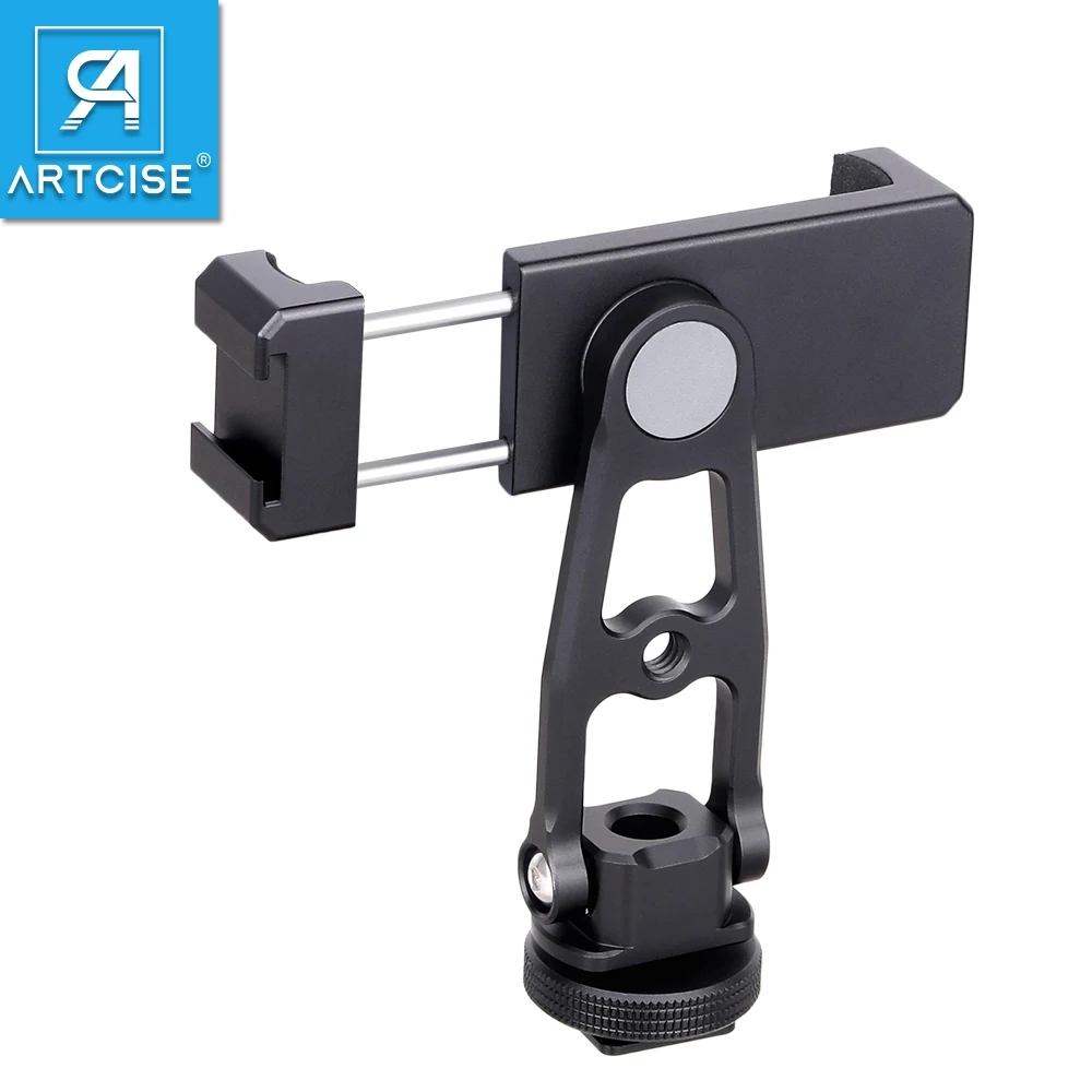

ARTCISE PM30 360 Degree Mobile Phone Universal Clip With 1/4 Screw Cellphone Holder Mount Desk Tripod Adapter for DSLR Camera