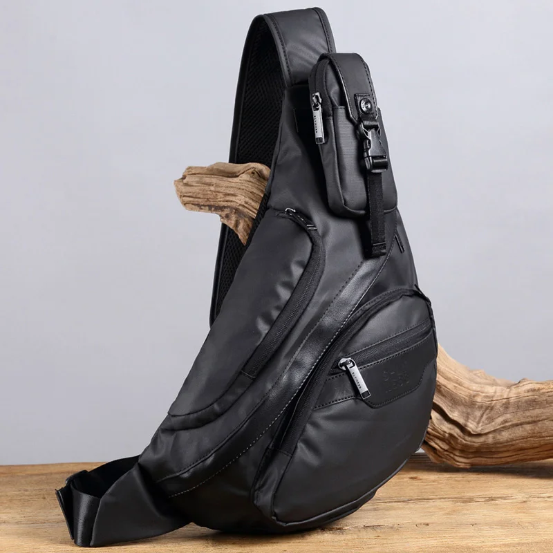 Men Waterproof Nylon Sling Backpack Rucksack High Quality Casual Shoulder Fashion Male Multi-functional Cross Body Chest Bag