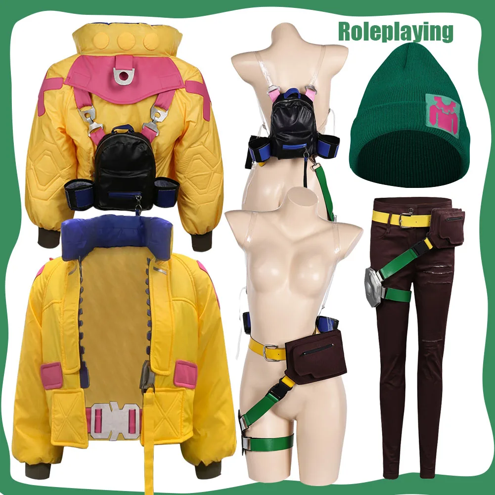 Game Valorant Killjoy Cosplay Costume Jacket Hat Pants Outfits Women Backpack Disguise Coat Belt Female Halloween Carnival Suit