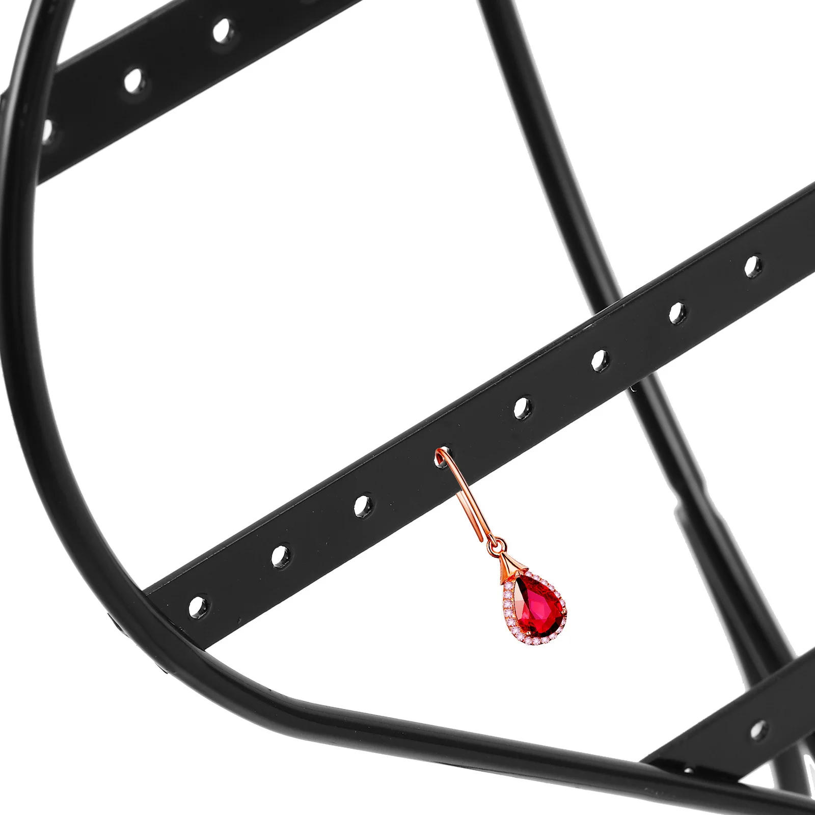 Metal Earring Display Stand Iron Art Jewelry Organizer Rack for Retail Store Live Streaming Desktop Use