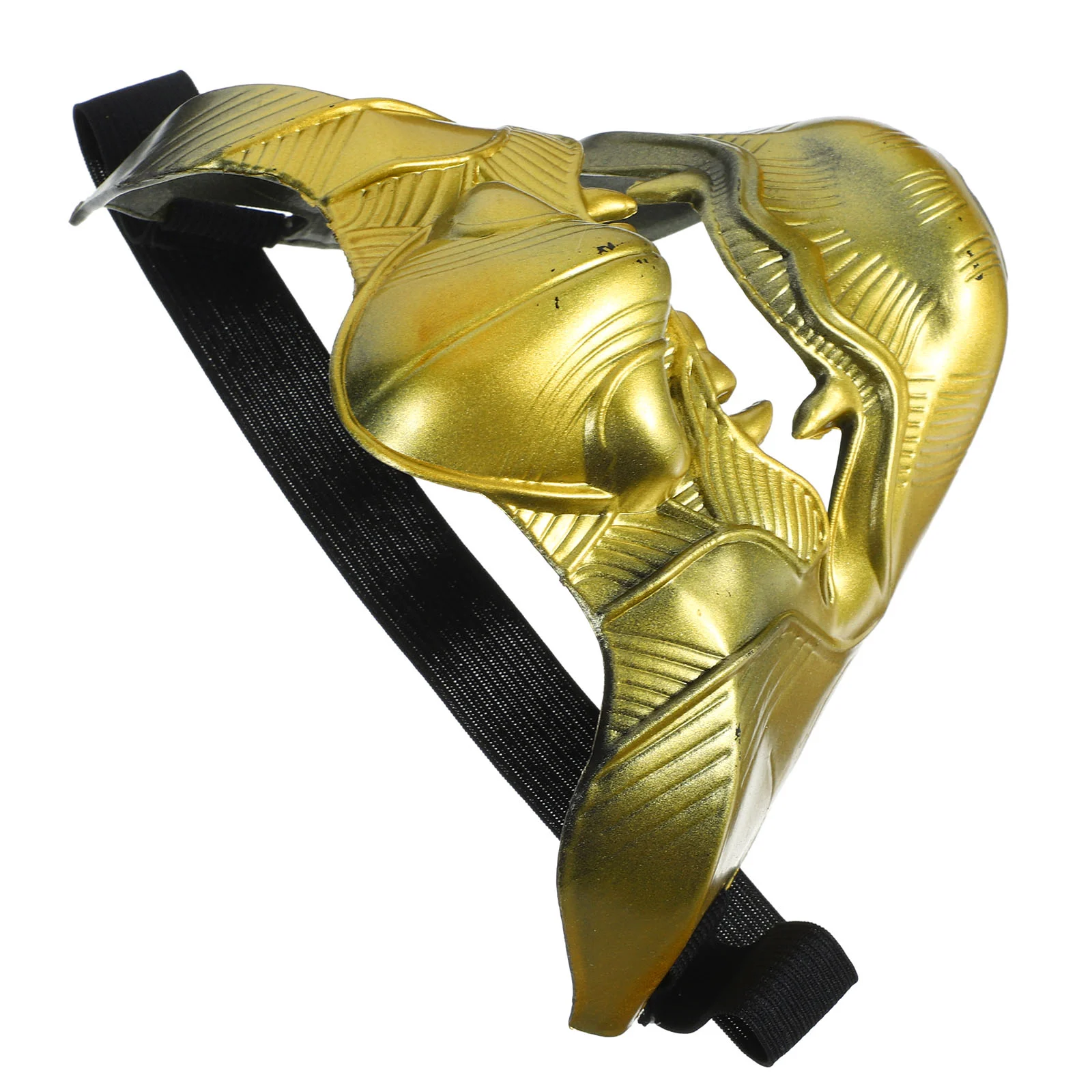 

Wisdom Mask Japanese Cosplay Party Props Plastic Men Women Half Face Delicate Unique Design Longtime Use Elastic