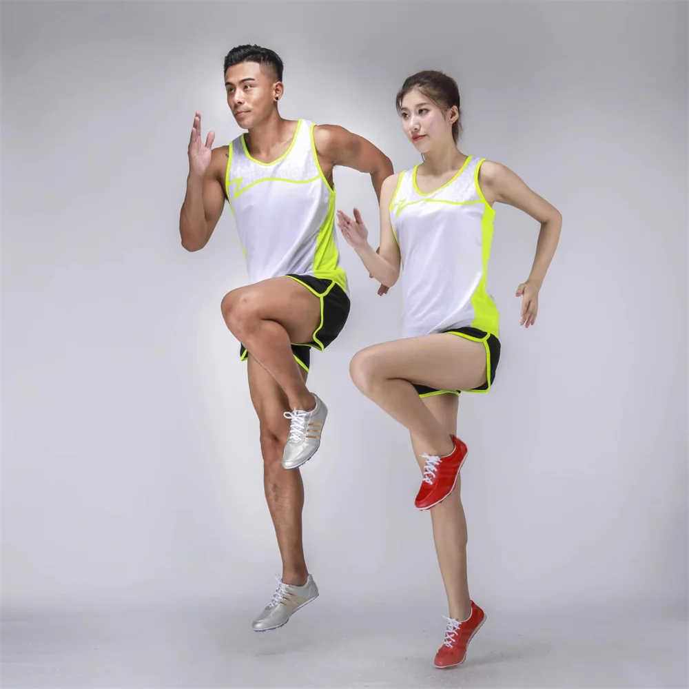 2023 Summer Women Men Sports Marathon Tracksuit Clothes Couple Quick Dry Breathable Crossfit Track & Field Athletic Uniform Sets