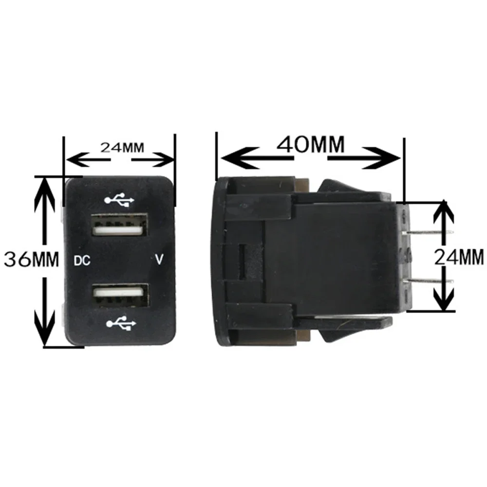 Модификация автомобиля 4,2 А двойной Usb Honda/с дисплеем вольтметра предназначенная для зарядки 12 В