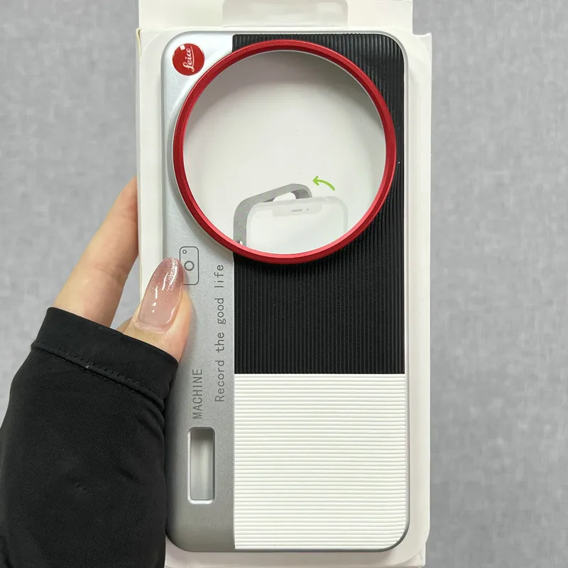 

Business Splicing Color Leather Case For Xiaomi 15 Ultra 15s Pro 12s/13/14 Ultra Metal Big Camera Hole Anti Drop Hard PC Cover