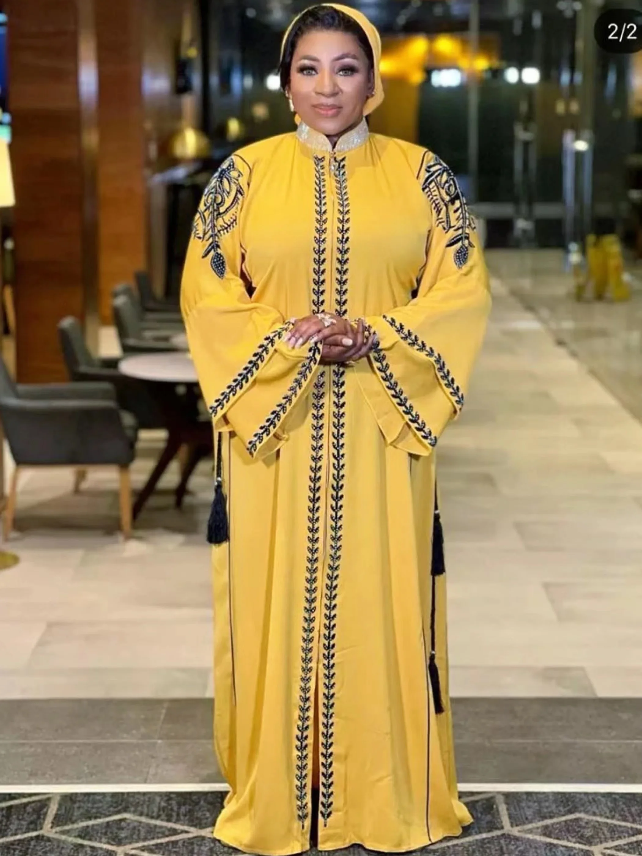 2023New African Spring Design Bazin Chiffon Long Stick Diamonds Sleeve Dashiki Dress  Lady Muslim Middle East Abaya Women Clothe