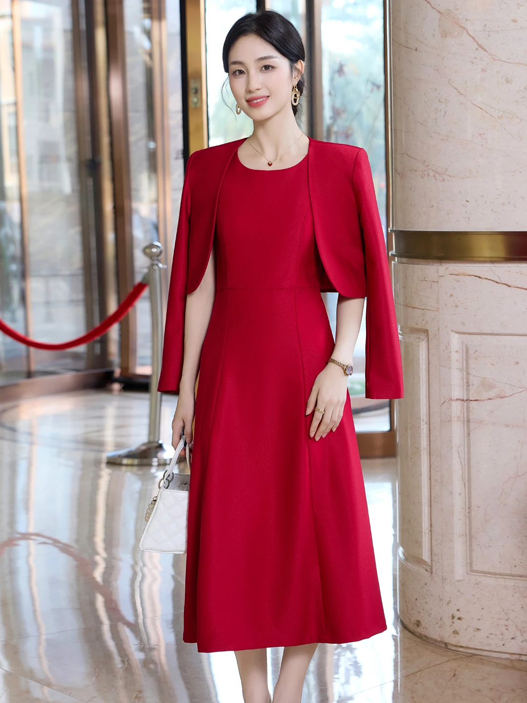 Fashionable Short Women's Suit Jacket Elegant Personality Small Set Polyester Fiber Commute Casual Interview Office Business