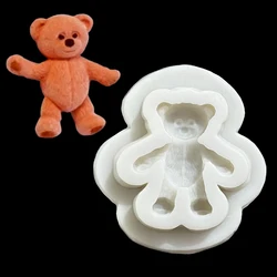 Teddy Bear Silicone Sugarcraft Mold Fondant Cake Decorating Tools Candy Clay Cupcake Chocolate Baking Mold