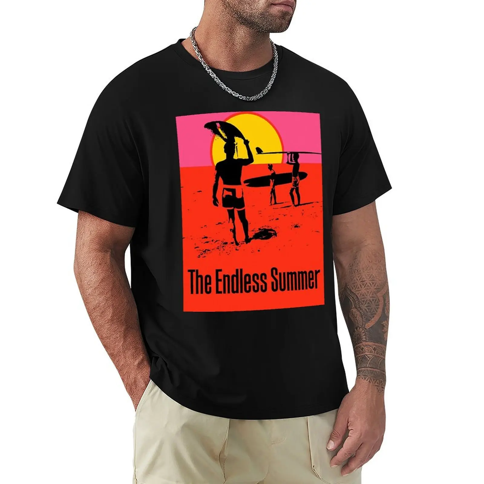 

/The Endless Summer Full Poster T-Shirt plus size tops oversized T-shirts oversize plus size clothes t shirts for men cotton