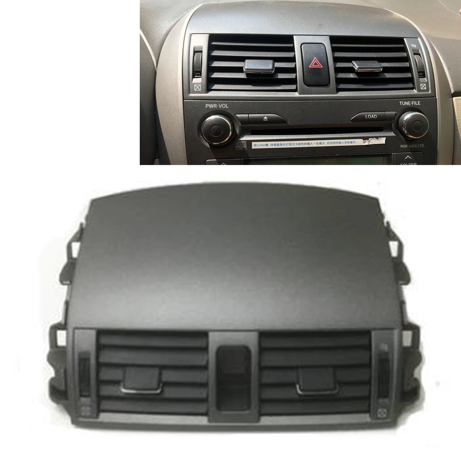 

For Toyota Corolla 2007-2013 4 Door Sedan Dashboard Center Console Dash Cover Front Air Conditioning Outlet A/C Vent Assembly