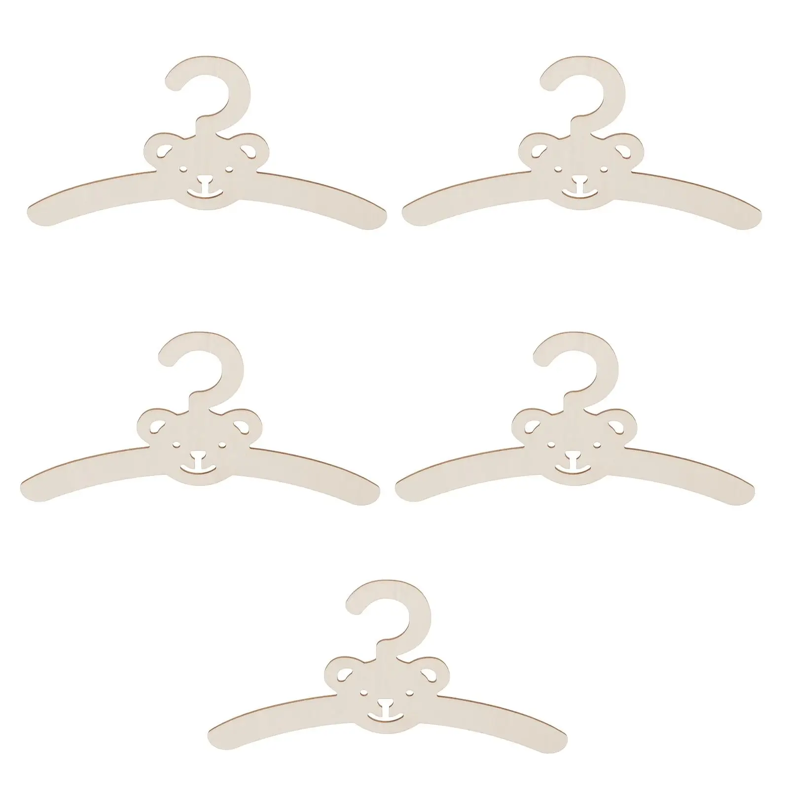 

5pcs Wooden Hangers Kids Rack Coat Pants Child Baby Closet Spacesaving Versatile Kids Cloth Hangers Use Decor