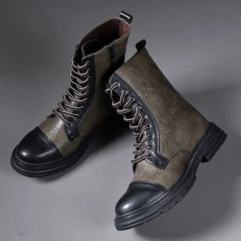 designer western boots leather shoes men cowboy boots for man motorcycle boots botas casuales sapatos masculinos italiano