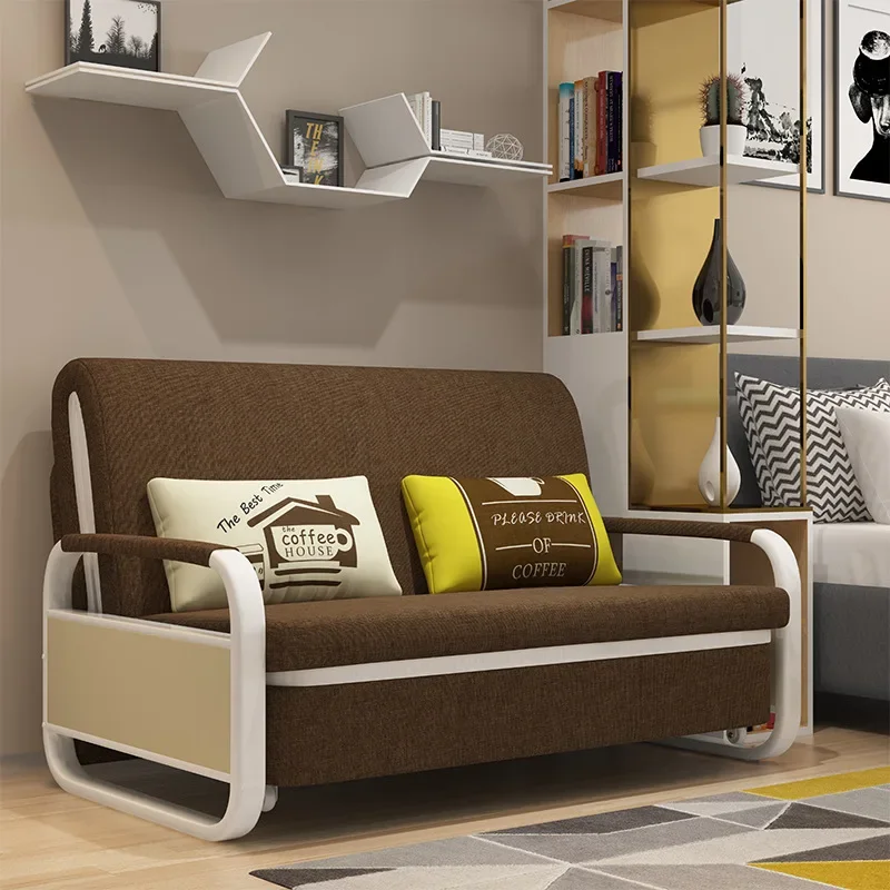 

Sofa bed 1.5 meters double living room small apartment sitting and lying dual-purpose multi-functional foldable sofa bed