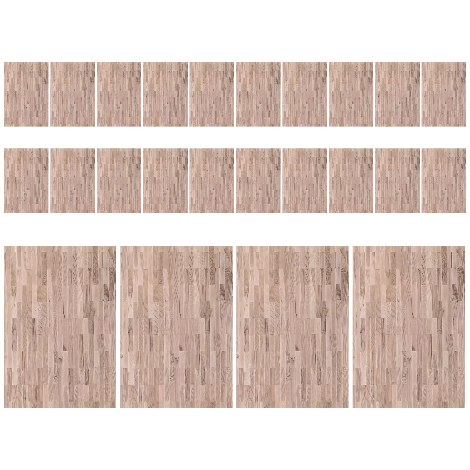 

24 шт., наклейки на пол для кукольного домика, 29x21 см, самоклеящиеся наклейки под дерево, миниатюрная напольная бумага для декора мини-домика