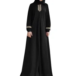 Muçulmanos Hijab vestidos longos para mulheres, Dubai Abaya, Patchwork Print, Islam Vestuário, vestidos africanos, Djellaba