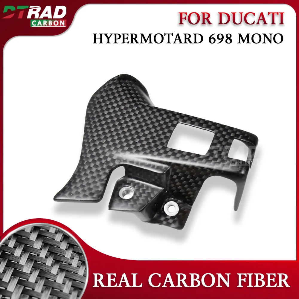 

For New DUCATI Hypermotard 698 Mono RVE 2024 2025 Carbon Fiber Rear Brake Reservoir Protection Cover Fairing Kit Accessories