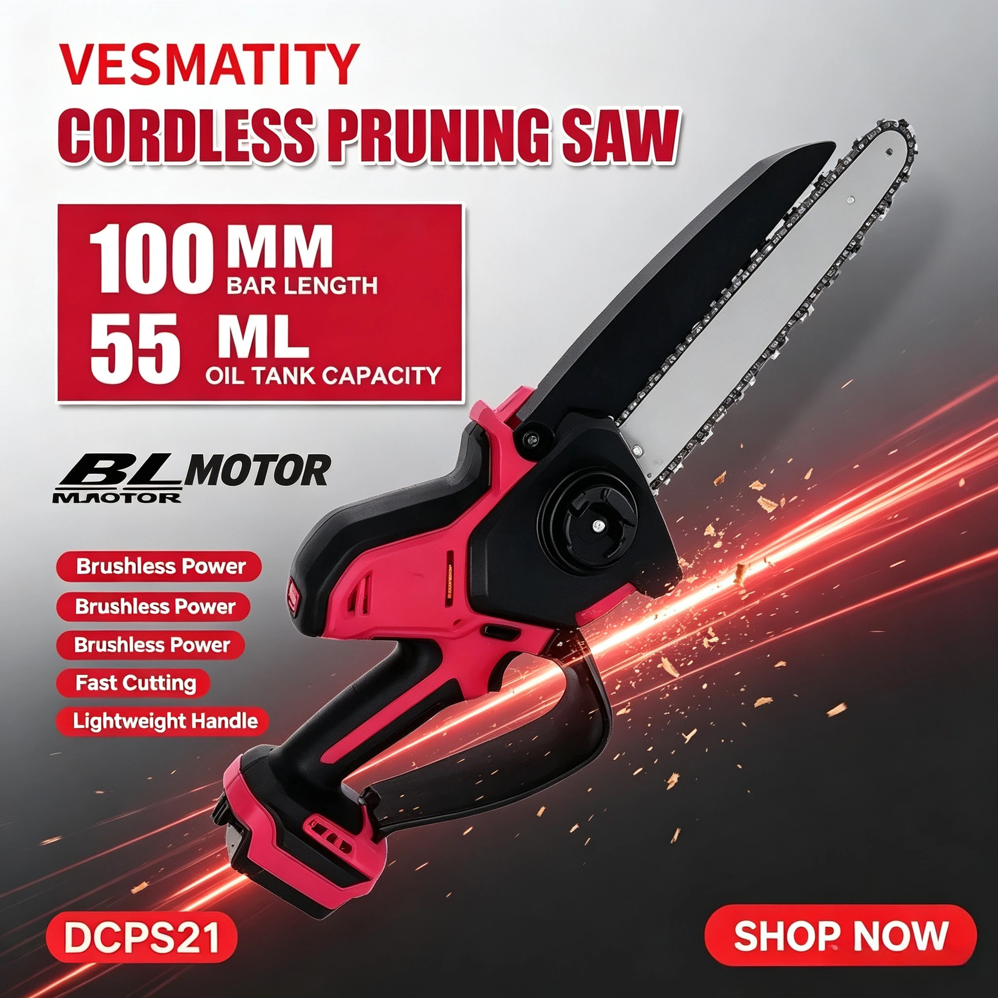 Electric Chain Saw Pruning Saw Brushless Cordless Power Tools Mini Electric Saw Garden Power Tools Fit Milwaukee  Battery