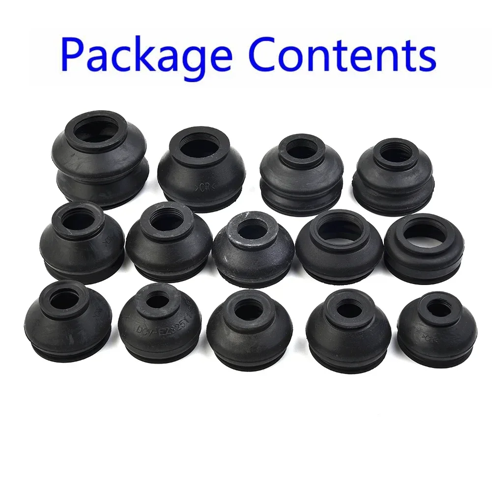 

14pcs Car Black Multipack Ball Joint Rubber Dust Boot Covers Track Rod End Set Maintenance Care Kit New Products Replacement