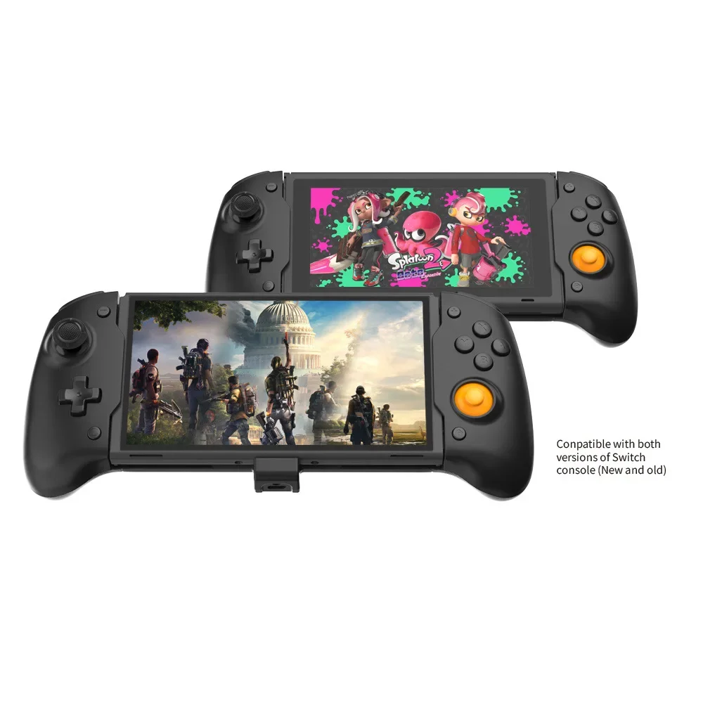 Plug and Play Grip Controller for Nintendo Switch/Switch OLED handheld mold Ergonomic Grip 6-Axis Gyro Dual Motor Vibration