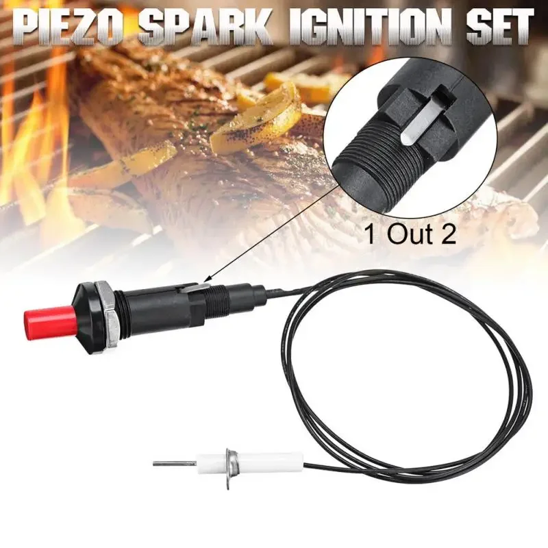 Push Button Piezo Ignitor With Cable Spark Ignition Kit Oven Stove BBQ Camping Hiking Outdoor Activities Gas Stove BBQ