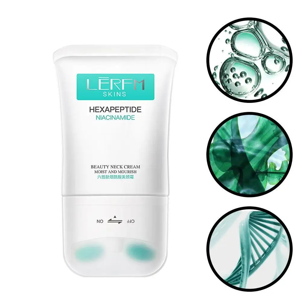 Sechs Peptide Roller Neck Creme Lifting Straffung Anti-Aging entfernen Falten feuchtigkeit spendende glatte pflegende Hals Hautpflege produkte