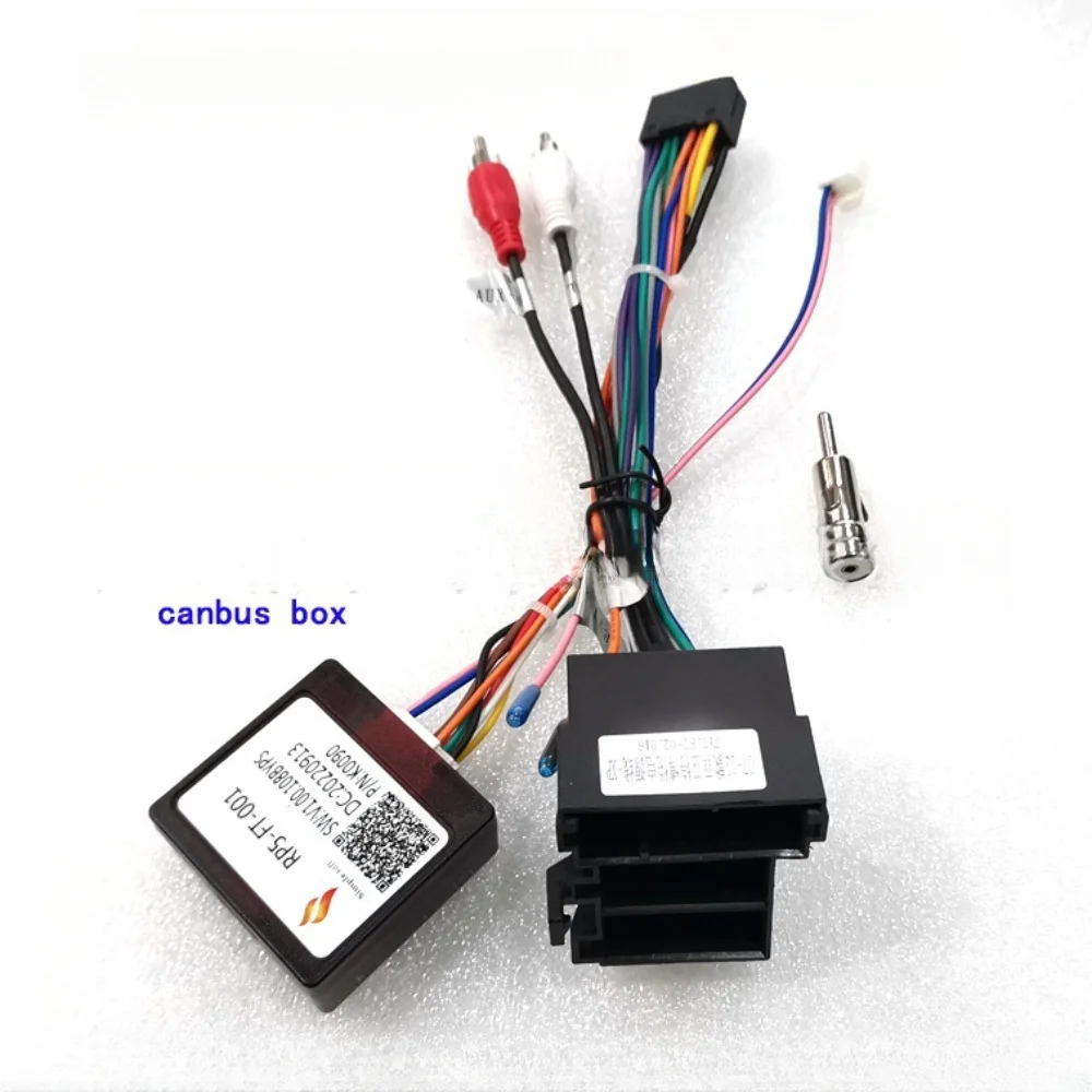 Simple Canbus Box RP5-FT-001 For Fiat Bravo 2008-2013 Android 2 Din GPS Car Radio 16 Pin Wiring Harnss Power Cable