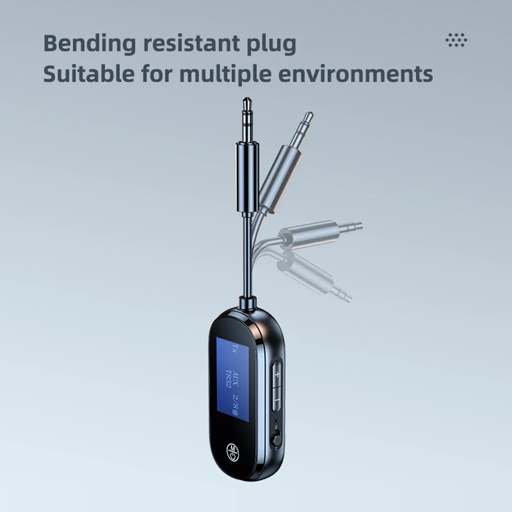 2 в 1, Bluetooth-совместимый передатчик 5,3, приемник, 3,5 мм, AUX, самолет, аудио, беспроводной адаптер с микрофоном для ТВ, ПК, автомобиля
