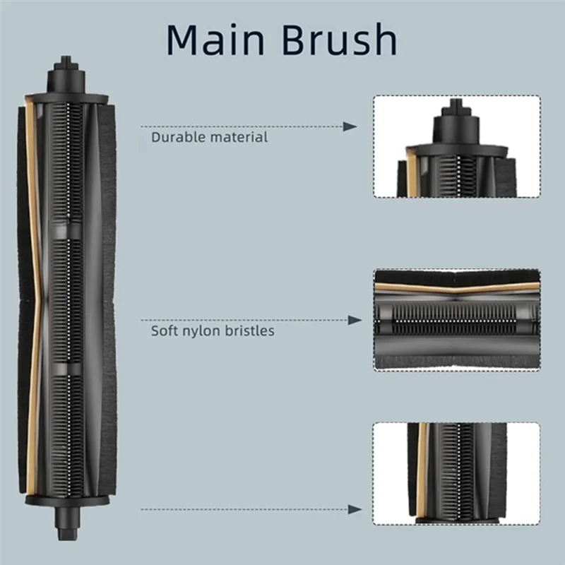 

TFTP-12PCS Brush Filter Dust Bag Mop Cloth Kit For Dreame Mova E30 Ultra Trouver E30 Ultra Vacuum Cleaner Replacement Parts