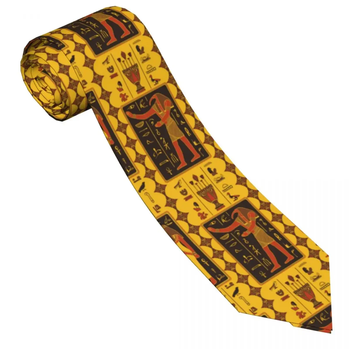 Egyptian Gods And Hieroglyphs Tie For Men Women Necktie  Clothing Accessories