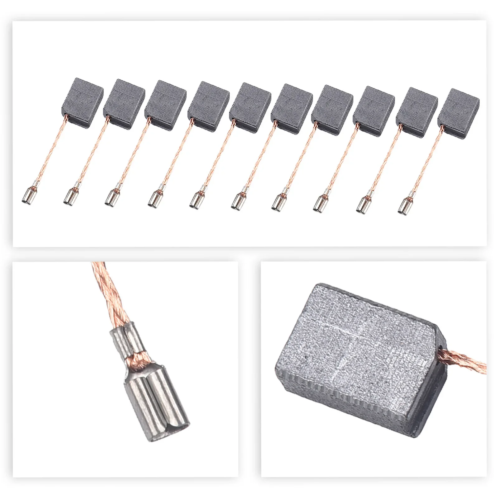 DIY Projects Angle Grinder Brushes Power Tool Accessories 6 11 15mm 20pcs Set 6x11x15mm Size Carbon Metal Material