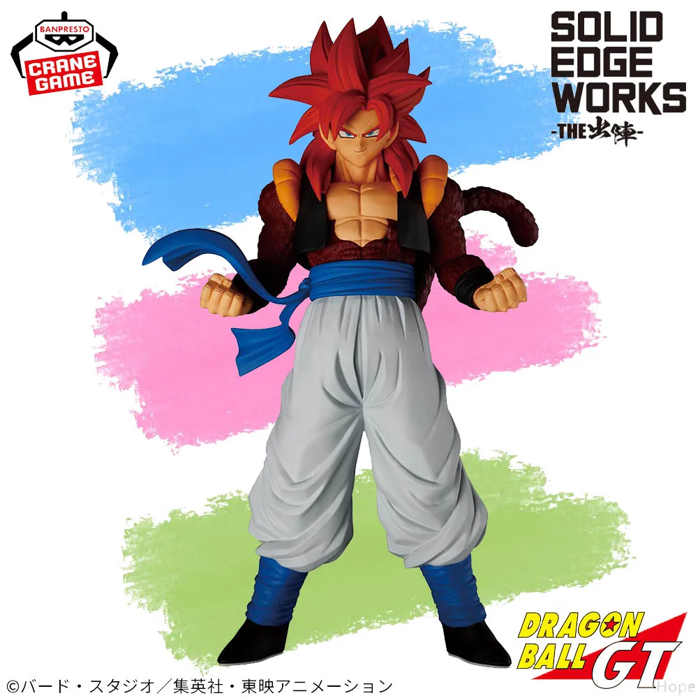 

In Stock Genuine BANPRESTO SOLID EDGE WORKS THE Departure Dragon Ball GT Super Saiyan 4 Gogeta Figure Anime Model Toy