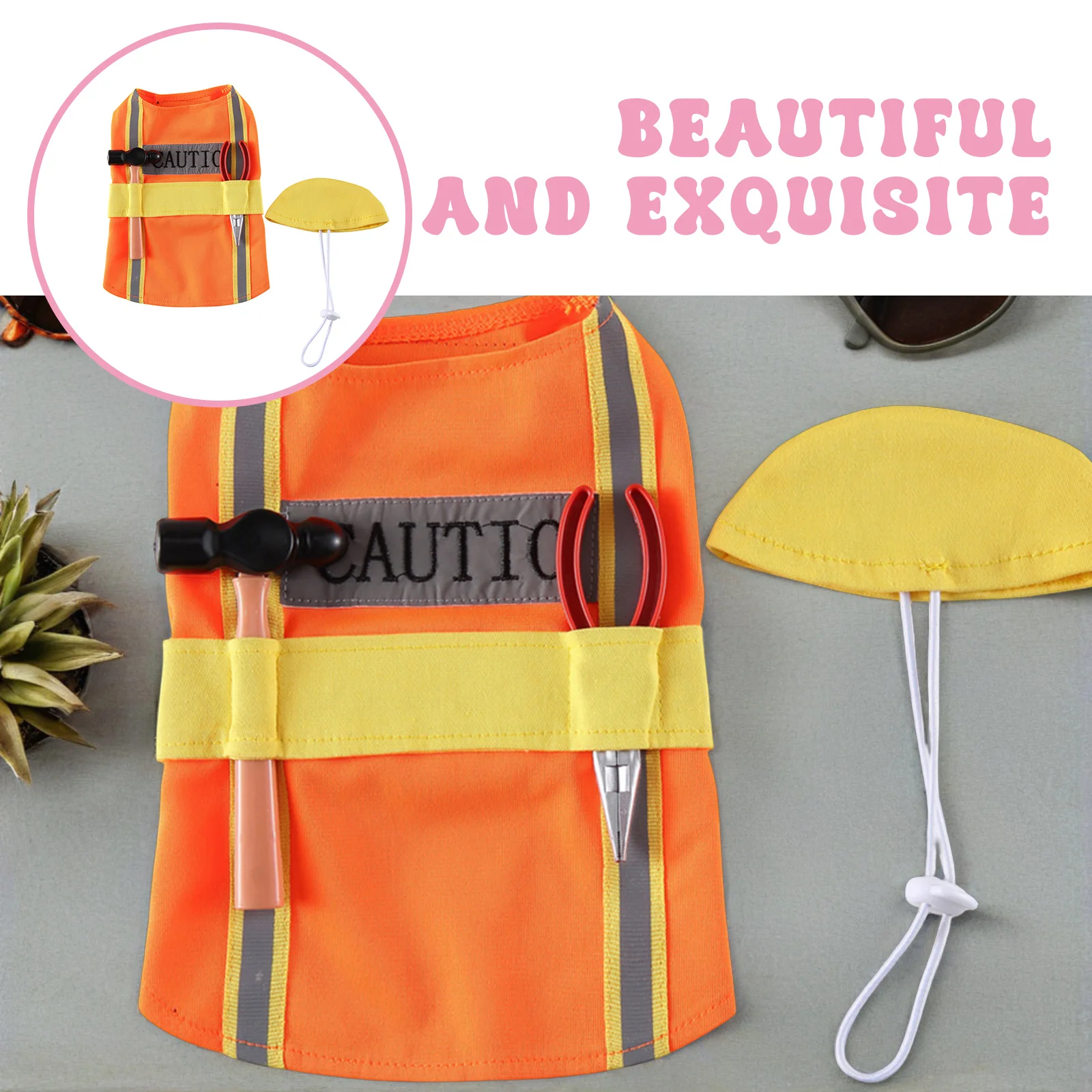 

Dog Costume Pet Clothes For Festival Party Engineer Appearance Adorable Puppy Outfit Wear-Resistant Comfortable