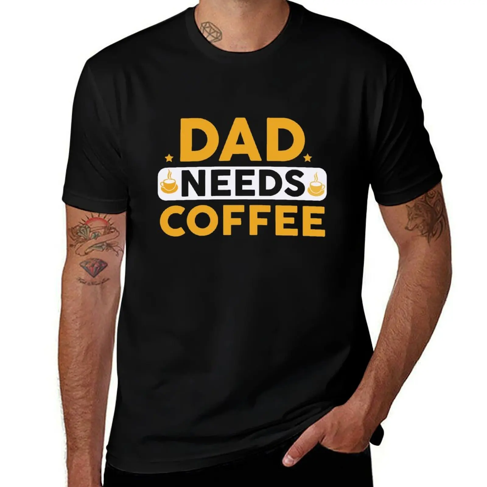 

Dad Needs Coffee - Trendy Coffee Is a Hug In a Mug Quote For Coffee Lovers and Addicts T-Shirt