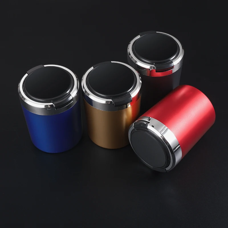 

New Portable Car Cigarette Ashtray Cup With Lid With logo For Mitsubishi ASX LANCER OUTLANDER PAJERO car accesorios