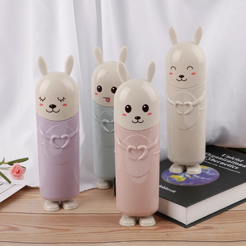 Cute Cartoon Travel Toothbrush Case Holder for Kids, Portable Toothbrush & Toothpaste Travel Case Toothbrush Holder with Cover