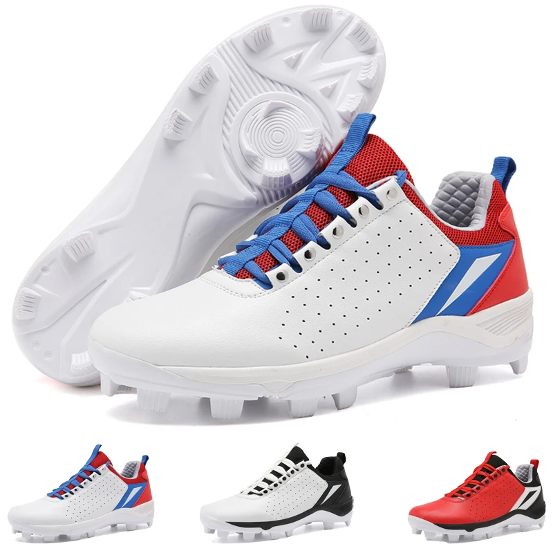 Zapatos de béisbol para hombre, zapatillas de entrenamiento de Softbol con picos largos, tacos antideslizantes y zapatillas de Softbol para césped, zapatillas de béisbol