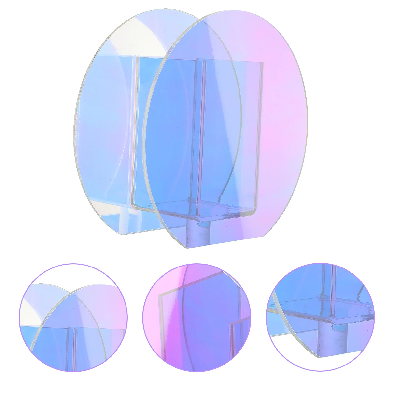 

1pc Acrylic Vase Geometric Shaped Transparent Simple Design Flower Arrangement Container For Home Office Desktop Decor Dried