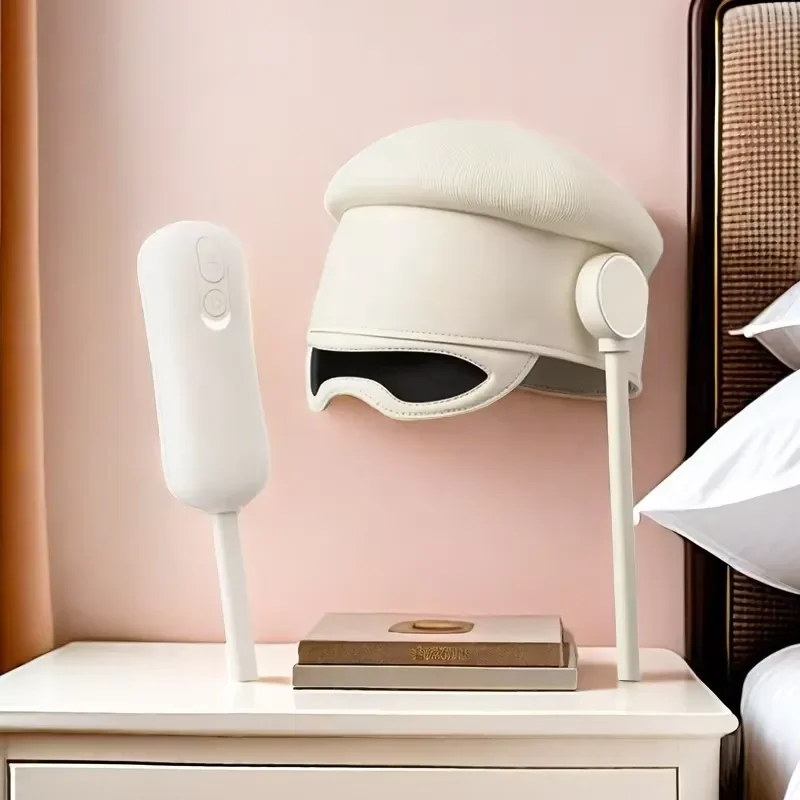 Wireless Hot Compress Massager for Head and Eyes Silent Operation 35°C–45°C Heat Therapy for Migraine Relief and Sleep Aid
