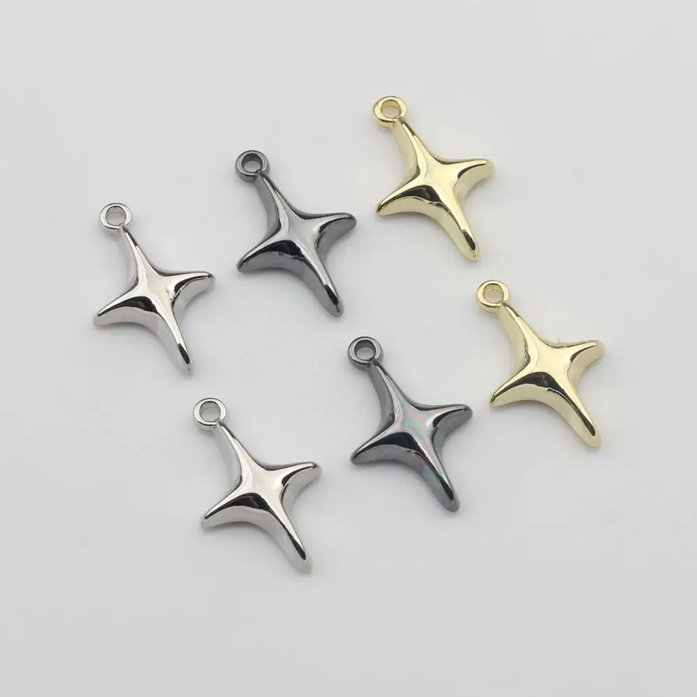 Zinc Alloy Mini Simple Star Charms Pendant 10pcs/lot For DIY Jewelry Making Finding Accessories