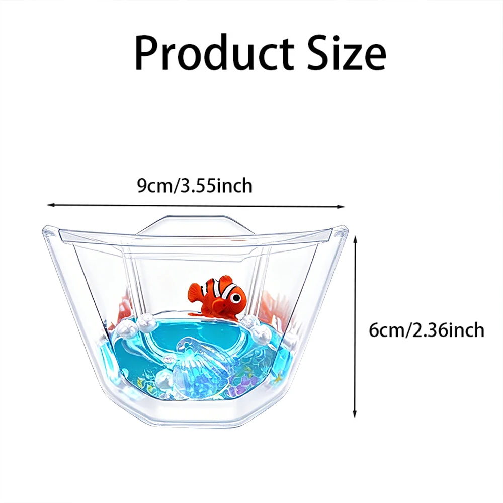 For Volkswagen Car Oceanarium Dynamic Flowing Car Sequins - Suitable for T‑Roc/Tiguan/Golf/Passat/T‑Cross/ID.4 . Car Decoration