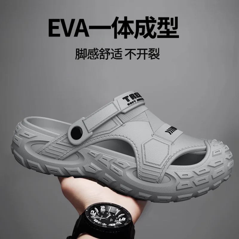 

Summer Men's EVA Sandals, Thick and Soft Soles for Outdoor Wear, Casual Sports Beach Shoes, Breathable Style Men Shoes Size48 49