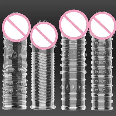 Reusable Spike Condomss Peniss Extension Sleeves sexx Toys For Men Delay Ejaculation sexx Toys Enlargement Sperm Lock Cock Ring 18