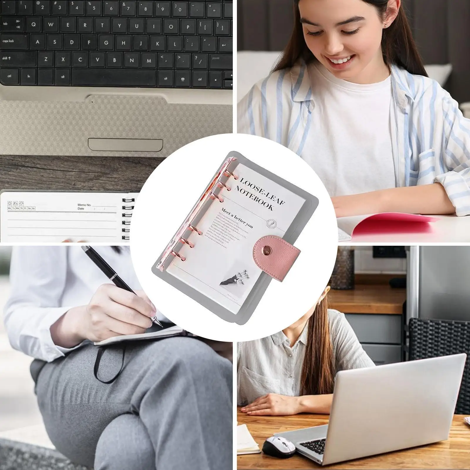 A6 planejador fichário transparente 6 anel orçamento planejador planejamento caderno para tarefas saúde viagem estudo limpeza leitura treino